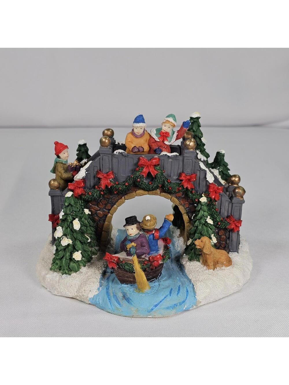 Vintage Victorian Village collectibles. 1999 Children on the Bridge